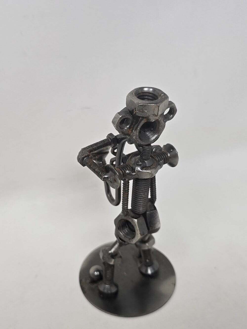 Nut Screws Bolts Figurine Metal Saxophone Player Music Folk Art Vintage 80s 90s - Picture 3 of 14
